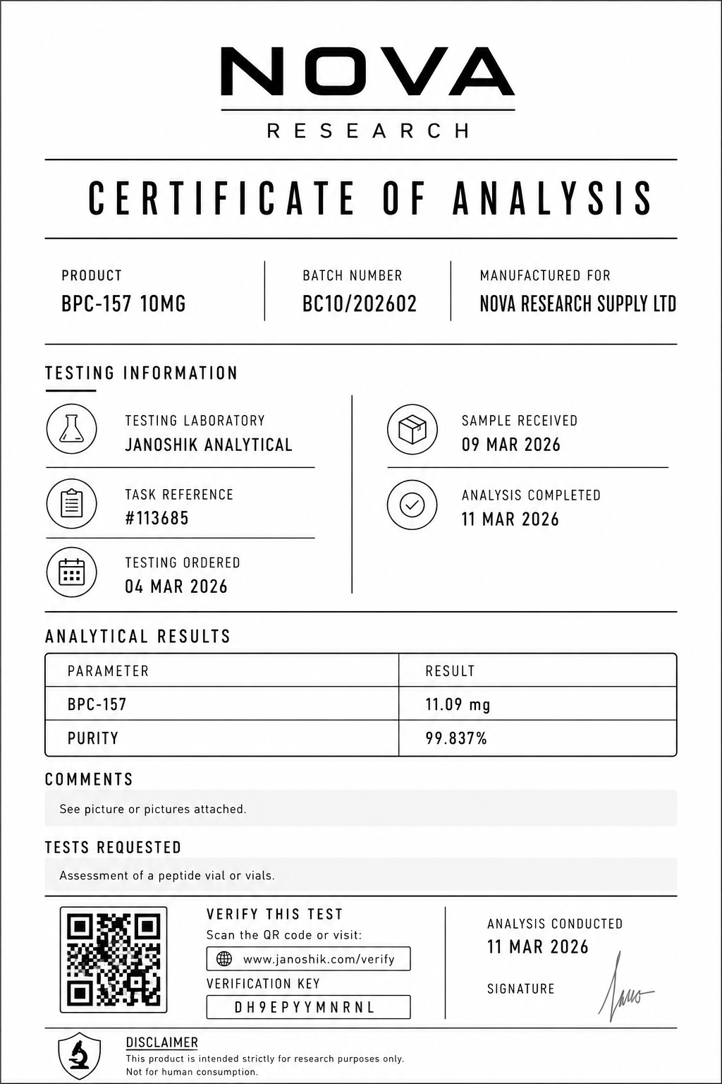 Certificate of Authenticity
