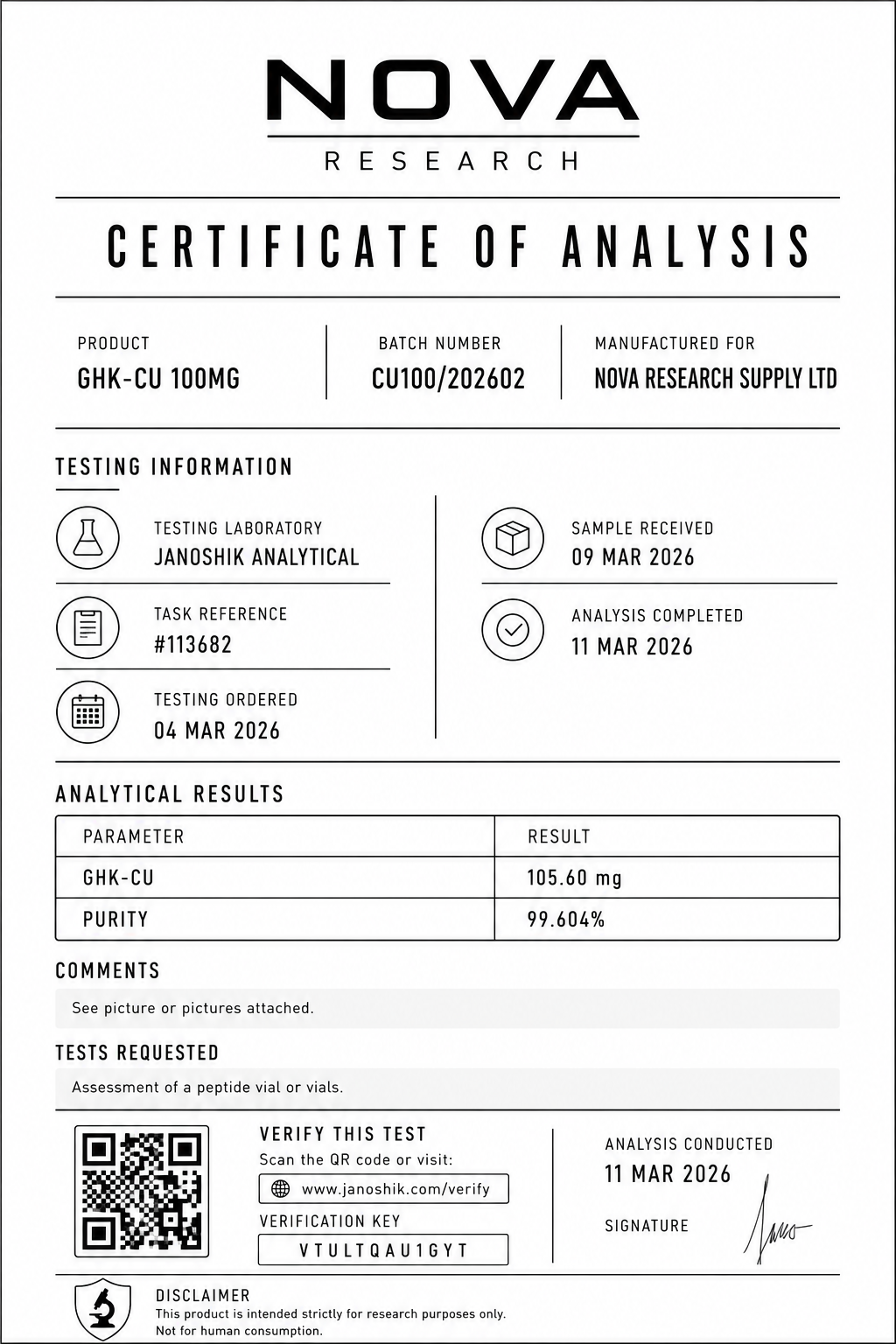 Certificate of Authenticity