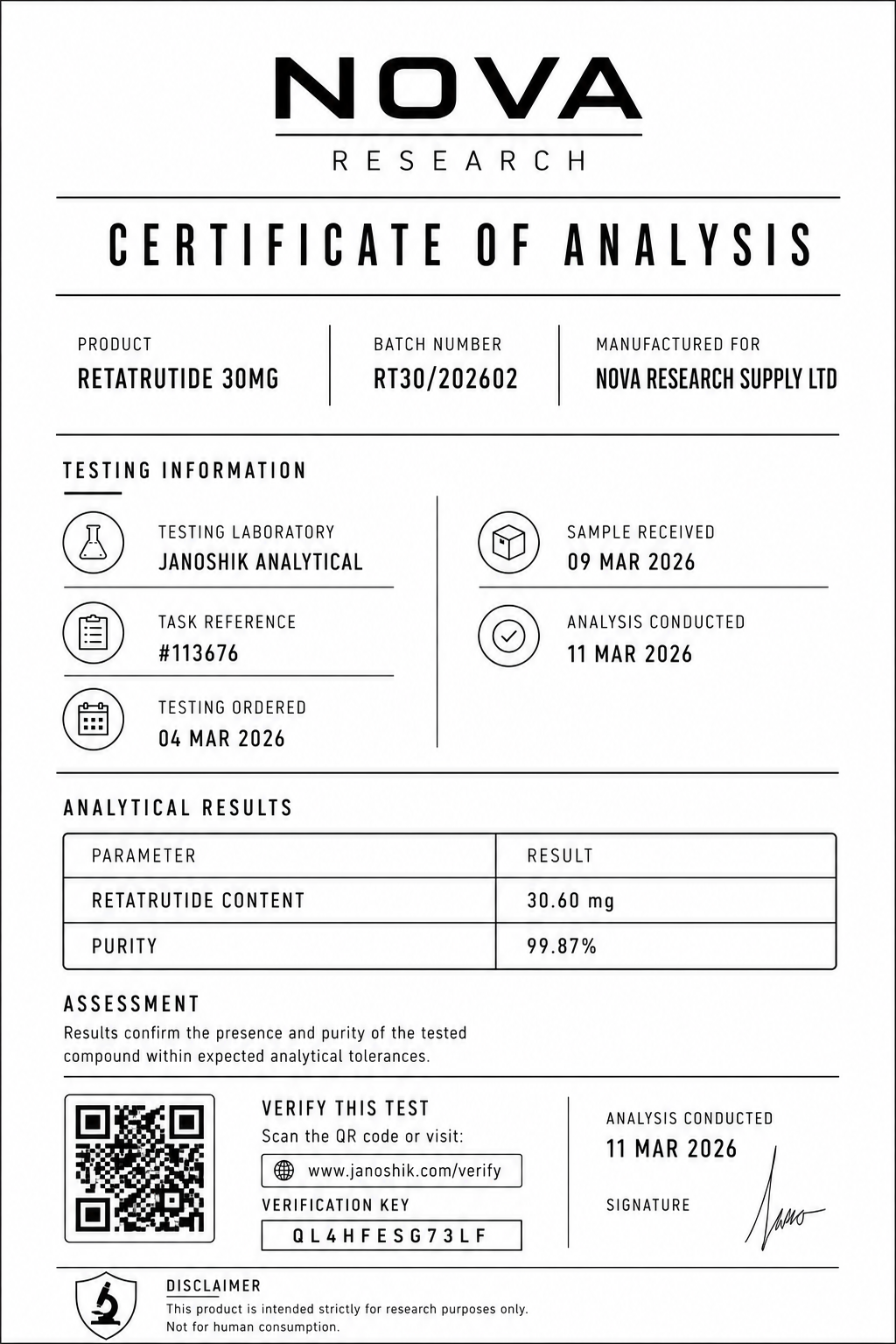 Certificate of Authenticity