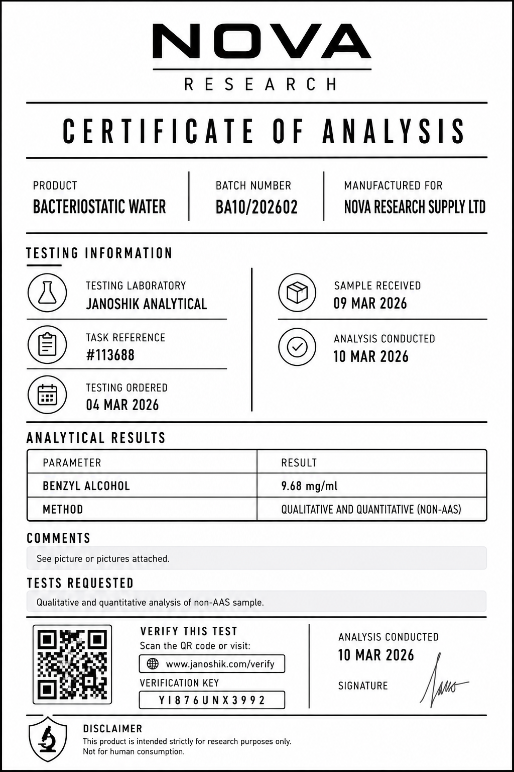 Certificate of Authenticity